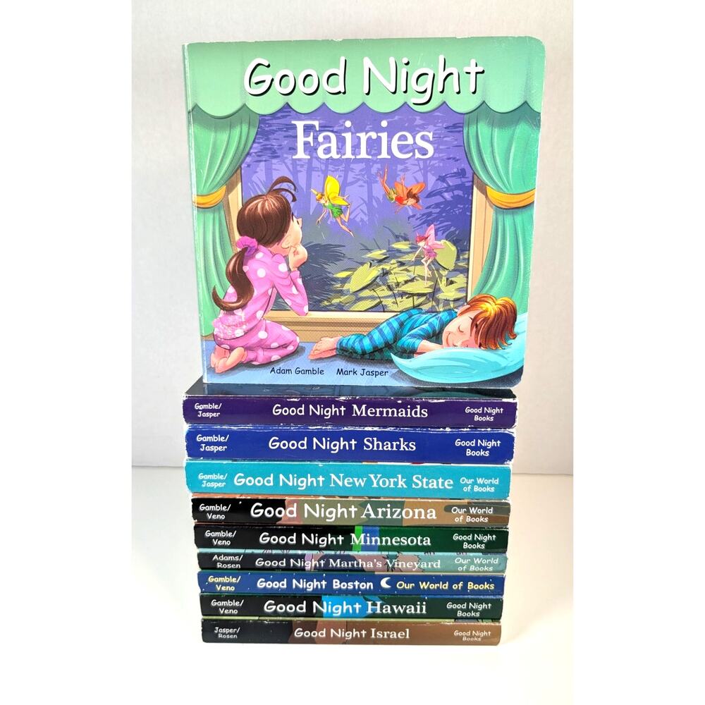 Lot of 10 GOOD NIGHT... Board Books Series~Sharks~Mermaids~Boston...